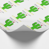 サボテンのクリスマス ラッピングペーパー (角)