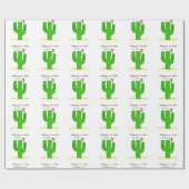 サボテンのクリスマス ラッピングペーパー (フラット)