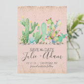 サボテンのグラマラスな結婚式のSave The Date セーブザデート (スタンド正面)