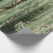 サボテンのグリーンプラントのクローズアップ写真 ラッピングペーパー (角)