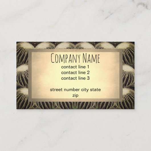 サボテンのコラージュ自然芸術的の両面 名刺 (裏面)