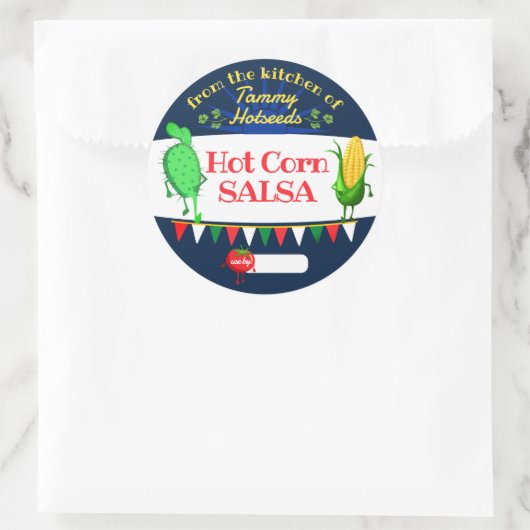 サボテンのコーンのトマト自家製キャニング ラウンドシール (バッグ)