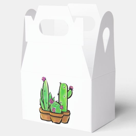 サボテンのサボテンの多肉類のピンクの花 フェイバーボックス (オープン)