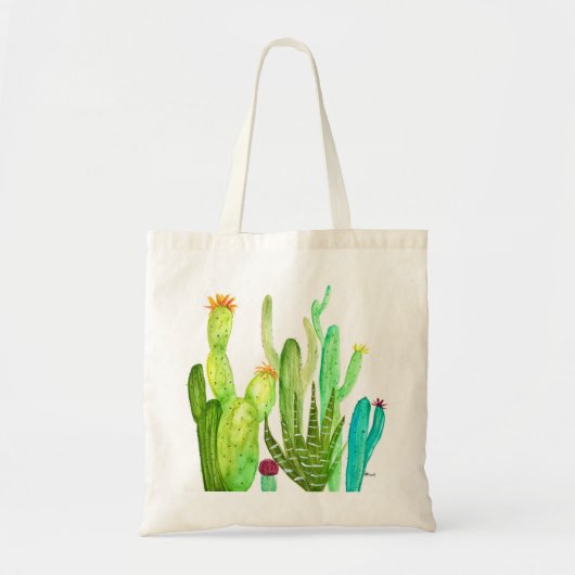 サボテンのサボテンの植物水色 トートバッグ (正面)