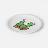 サボテンのサボテン多肉南西部 ペーパープレート (アングル)