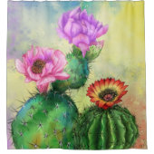 サボテンのシャワーカーテン シャワーカーテン (正面)