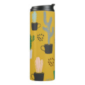 サボテンのシームレスなパターン背景。手書き列 タンブラー (回転左)