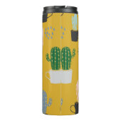 サボテンのシームレスなパターン背景。手書き列 タンブラー (裏面)