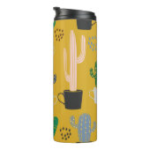 サボテンのシームレスなパターン背景。手書き列 タンブラー (回転右)