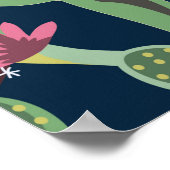 サボテンのシームレスな背景 ポスター (角)