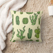 サボテンのスケッチ:ヴィンテージフローラエレガンス。 クッション (ブランケット)