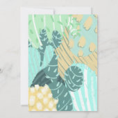 サボテンのタコでベビーのカップル赤ちゃんシャワー 招待状 (裏面)