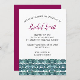 サボテンのテクスチャの卒業招待状 招待状