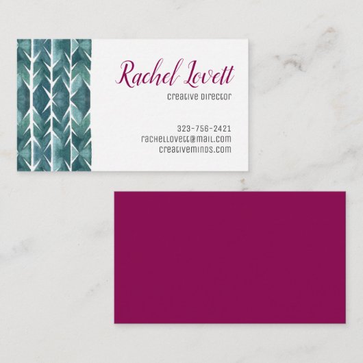 サボテンのテクスチャ 名刺 (正面/裏面)