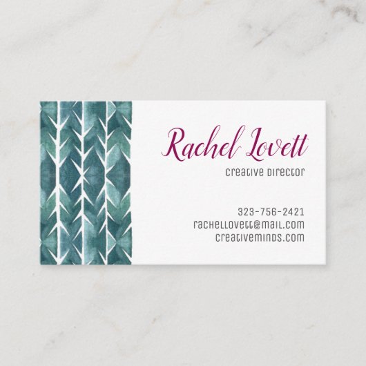 サボテンのテクスチャ 名刺 (正面)