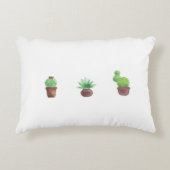サボテンのデザインのアクセントの枕 アクセントクッション (正面)