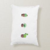 サボテンのデザインのアクセントの枕 アクセントクッション (裏面(縦))