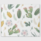 サボテンのデザイン ラッピングペーパー (フラット)