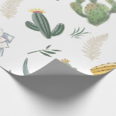 サボテンのデザイン ラッピングペーパー (角)