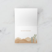 サボテンのデザート感謝カード、アリゾナ ボヘミアンスタイル サンキューカード (内部)