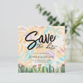 サボテンのトロピカルパームツリーデザートを保存 セーブザデート (スタンド正面)