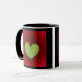 サボテンのハートのコーヒー・マグ マグカップ (正面左)