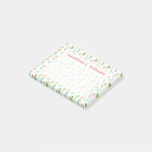 サボテンのパステル調の水彩画パターン ポストイット (アングル)