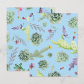 サボテンのパターン10 ポストカード (正面/裏面)