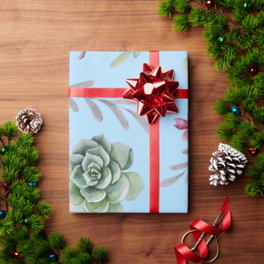 サボテンのパターン10 ラッピングペーパー (クリスマスギフト)