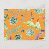 サボテンのパターン11 ポストカード (裏面)