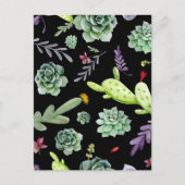 サボテンのパターン2 シーズンポストカード (正面)