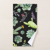 サボテンのパターン2 バスタオルセット (ハンドタオル)