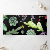 サボテンのパターン2 三つ折りクリスマスカード (内部)