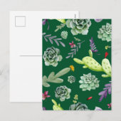 サボテンのパターン3 シーズンポストカード (正面/裏面)