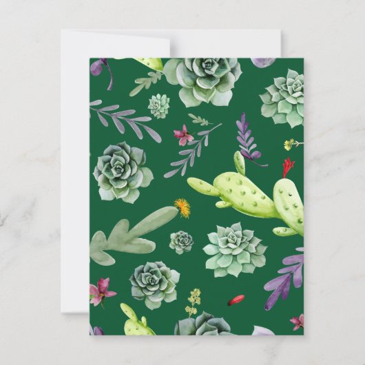 サボテンのパターン3 ノートカード (正面)