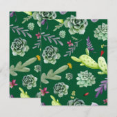 サボテンのパターン3 ノートカード (正面/裏面)