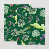 サボテンのパターン3 ポストカード (正面/裏面)