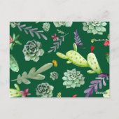 サボテンのパターン3 ポストカード (裏面)