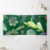 サボテンのパターン3 三つ折りクリスマスカード (内部)