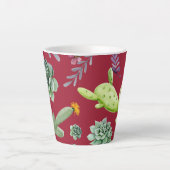 サボテンのパターン4 カフェラテマグ (正面)