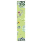 サボテンのパターン6 ショートテーブルランナー (正面)