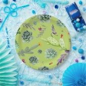 サボテンのパターン6 ペーパープレート (パーティー)