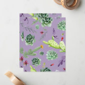 サボテンのパターン7 ノートカード (正面/裏面インサイチュ)