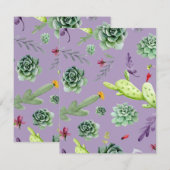 サボテンのパターン7 ノートカード (正面/裏面)