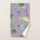 サボテンのパターン7 バスタオルセット (ハンドタオル)