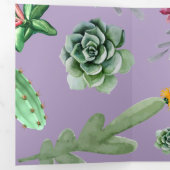 サボテンのパターン7 三つ折りクリスマスカード (内部最初)