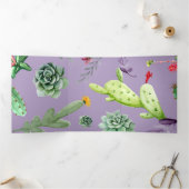 サボテンのパターン7 三つ折りクリスマスカード (内部)