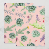 サボテンのパターン8 サンキューカード (正面/裏面)