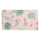 サボテンのパターン8 枕カバー (裏面)