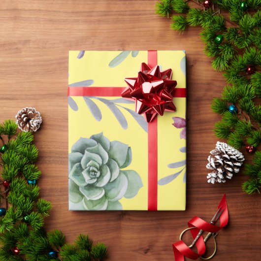 サボテンのパターン9 ラッピングペーパー (クリスマスギフト)